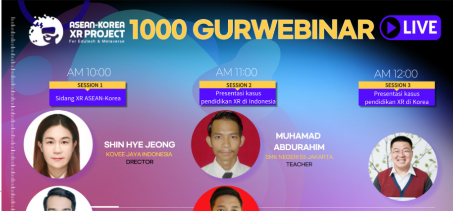 Webinar pendidikan XR 1000 Guru berkat kolaborasi indonesia & korea demi masa depan - Otaku Mobileague