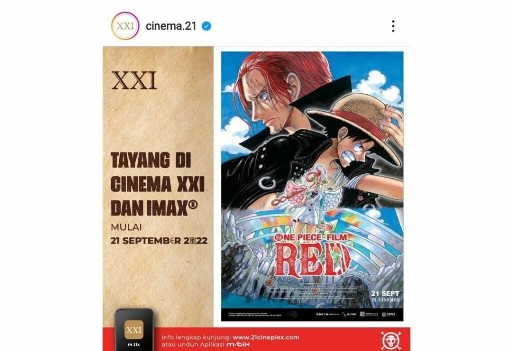 One Piece Film: Red di XXI IMAX